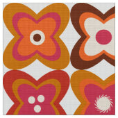 Retro-60er-70er-Muster Stoff (Nahaufnahme)