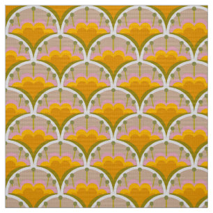 Retro-60er-70er-Muster Stoff