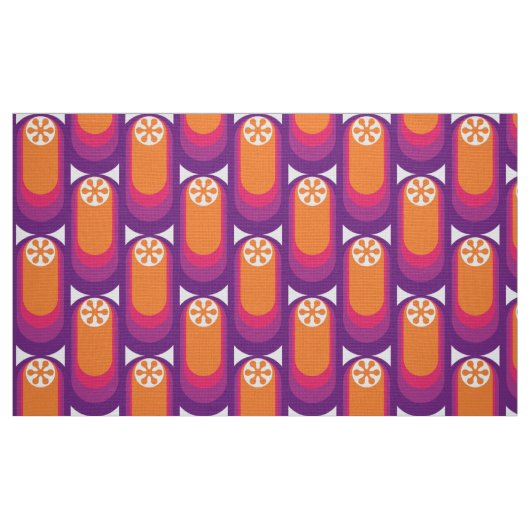 Retro-60er-70er-Muster Stoff (Fat Quarter (45,7 x 55,9 cm))