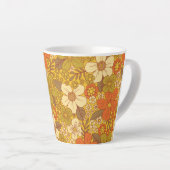 Retro 60er/70er Orange/Olive Green Floral Milchtasse (Rechte Ecke)