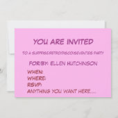 Retro 60er/70er Party Einladung (Rückseite)