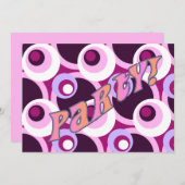 Retro 60er/70er Party Einladung (Vorne/Hinten)