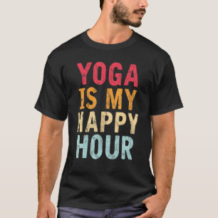 Retro 60er 70er Style Yoga ist meine glückliche St T-Shirt