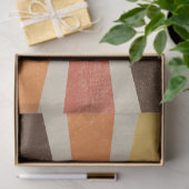 Retro 60er 70er Sunburst Streifen Orange Gold Brow Seidenpapier (Geschenk)