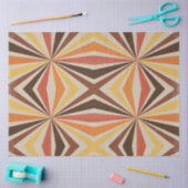 Retro 60er 70er Sunburst Striptes geometrisches Mu Seidenpapier (Basteln)