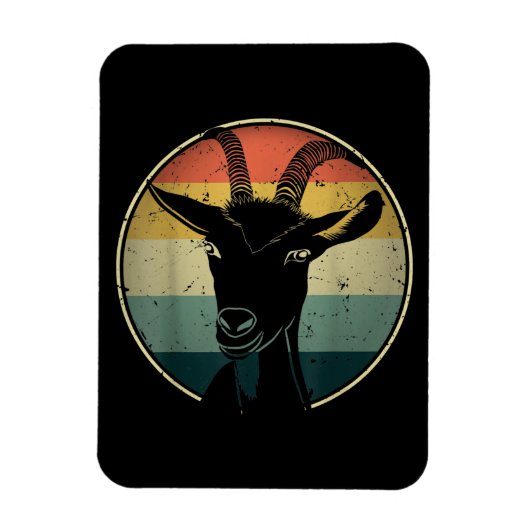 Retro 60er 70er Vintager Bauer Tierziege Magnet (Vertikal)