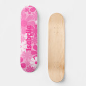 Retro 60er 70er Y2K Ästhetisch floral Personalisie Skateboard (Vorderseite)