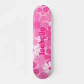 Retro 60er 70er Y2K Ästhetisch floral Personalisie Skateboard (Vorne)