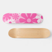 Retro 60er 70er Y2K Ästhetisches Blumenmuster in R Skateboard (Horizontal)