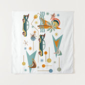 Retro 60er Autofahrt zum Strand Wandteppich (Vorderseite (Horizontal))