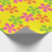 Retro 60er Blume Geschenkpapier (Ecke)