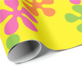 Retro 60er Blume Geschenkpapier (Rolleneckpunkt)