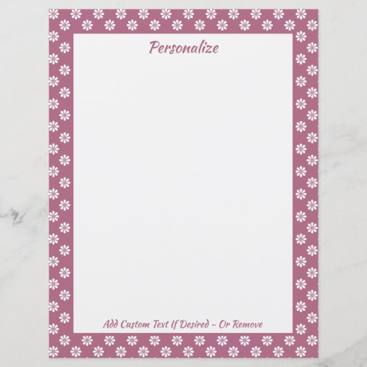 Retro 60er Blume Lila Blume Muster personalisieren (Vorderseite)