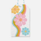 Retro 60er Blume Power Hippie Groovy Vielen Dank Geschenkanhänger (Rückseite)