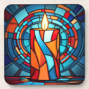 Retro 60er Christmas Candle Getränkeuntersetzer