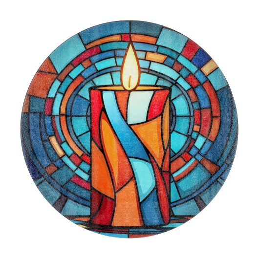 Retro 60er Christmas Candle Schneidebrett (Vorderseite)