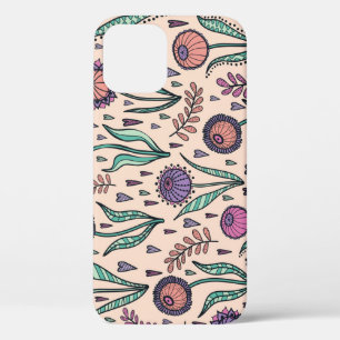 Retro 60er Floral: Muster der Wohngestaltung Case-Mate iPhone Hülle