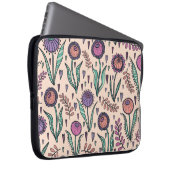 Retro 60er Floral: Muster der Wohngestaltung Laptopschutzhülle (Vorne Rechts)