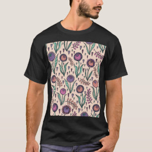 Retro 60er Floral: Muster der Wohngestaltung T-Shirt
