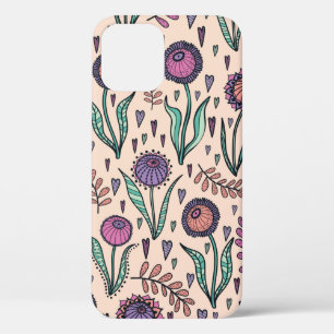 Retro 60er floral. Vintage Handdarstellung  Case-Mate iPhone Hülle