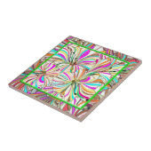Retro 60er Flower Power Keramikfliese (Seite)