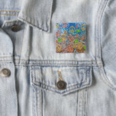 Retro 60er Friedlich Ocean Life Apparel Geschenke Button (Beispiel)