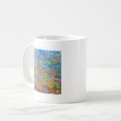 Retro 60er Friedlich Ocean Life Apparel Geschenke Kaffeetasse (Vorderseite Links)