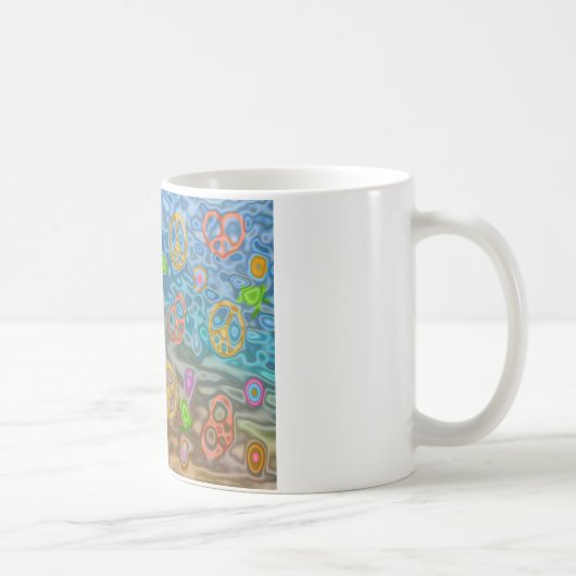 Retro 60er Friedlich Ocean Life Apparel Geschenke Kaffeetasse (Rechts)