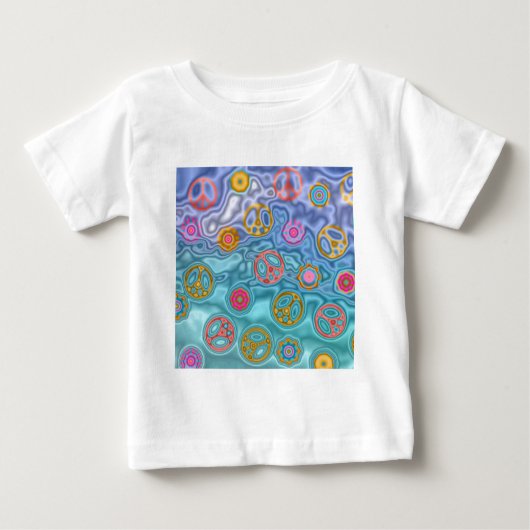 Retro 60er Friedlich Ocean Waves Apparel Geschenke Baby T-shirt (Vorderseite)