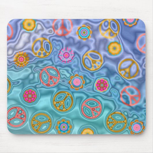 Retro 60er Friedlich Ocean Waves Apparel Geschenke Mousepad (Vorne)