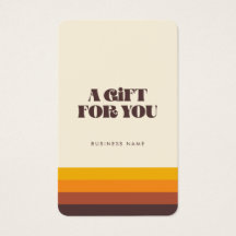 Retro 60er - Geschenkgutschein für Vintage Farben