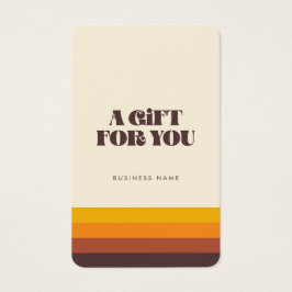 Retro 60er - Geschenkgutschein für Vintage Farben