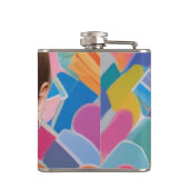 Retro 60er Girl Vinyl Wrapped Flask Flachmann (Rückseite)