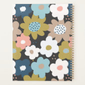 Retro 60er Groovy Floral Blume Personalisiert 2025 Planer (Rückseite)