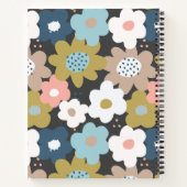 Retro 60er Groovy Floral Blume Personalisiert Reze Notizblock (Rückseite)