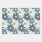 Retro 60er Groovy Funky Blume Muster Geschenkpapier Set (Vorderseite 3)