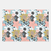 Retro 60er Groovy Funky Blume Muster Geschenkpapier Set (Vorderseite 2)