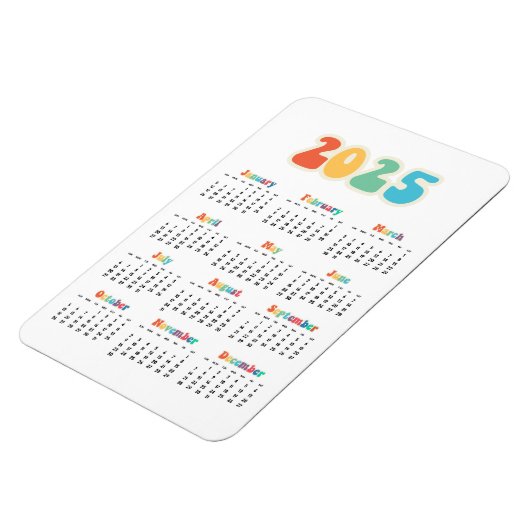 Retro 60er Hippie 2023 Magnet (Linke Seite)