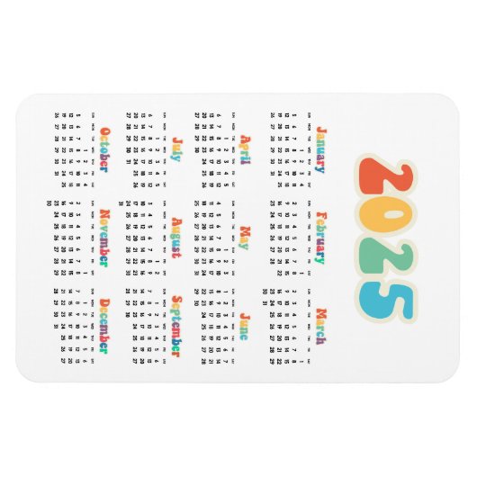 Retro 60er Hippie 2023 Magnet (Horizontal)