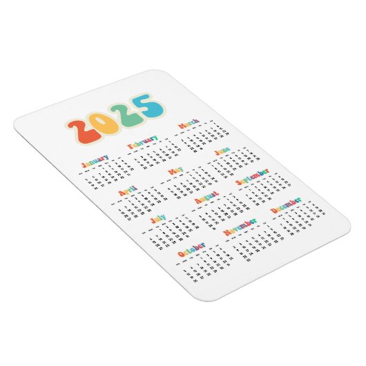 Retro 60er Hippie 2023 Magnet (Rechte Seite)