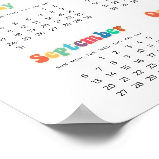 Retro 60er Hippie 2025 Foto Poster (Ecke)