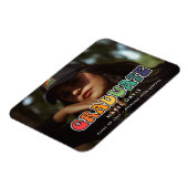 Retro 60er Hippie Fun Foto Abschluss Magnet (Linke Seite)