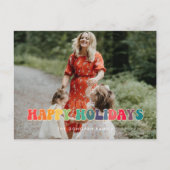 Retro 60er Hippie Fun Happy Holidays Foto Postkarte (Vorderseite)