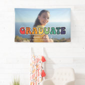 Retro 60er Hippie Graduate Foto Graduate Graduate  Banner (Insitu)