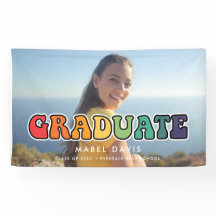 Retro 60er Hippie Graduate Foto Graduate Graduate