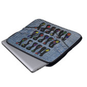 Retro 60er Hippy Dippy Trippy Laptopschutzhülle (Vorne Knopf)