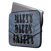 Retro 60er Hippy Dippy Trippy Laptopschutzhülle (Vorderseite Links)