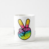 Retro 60er Hippy Peace Sign Psychedelic Kaffeetasse (Mittel)