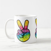 Retro 60er Hippy Peace Sign Psychedelic Kaffeetasse (Links)