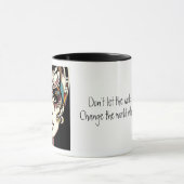 Retro 60er Jahre - Gesicht und Zitat Tasse (Zentrum)